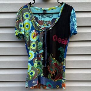 Desigual Multicolor Graphic Top